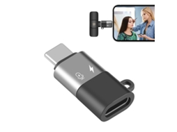 Adaptador Otg De 8 Pin Para Type-c Conversor Preto