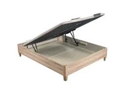 Sommier com Arrumação Suspensa PIKOLIN Design Tampo Dupla - 180x190cm (36 Cm de Altura - Natural)