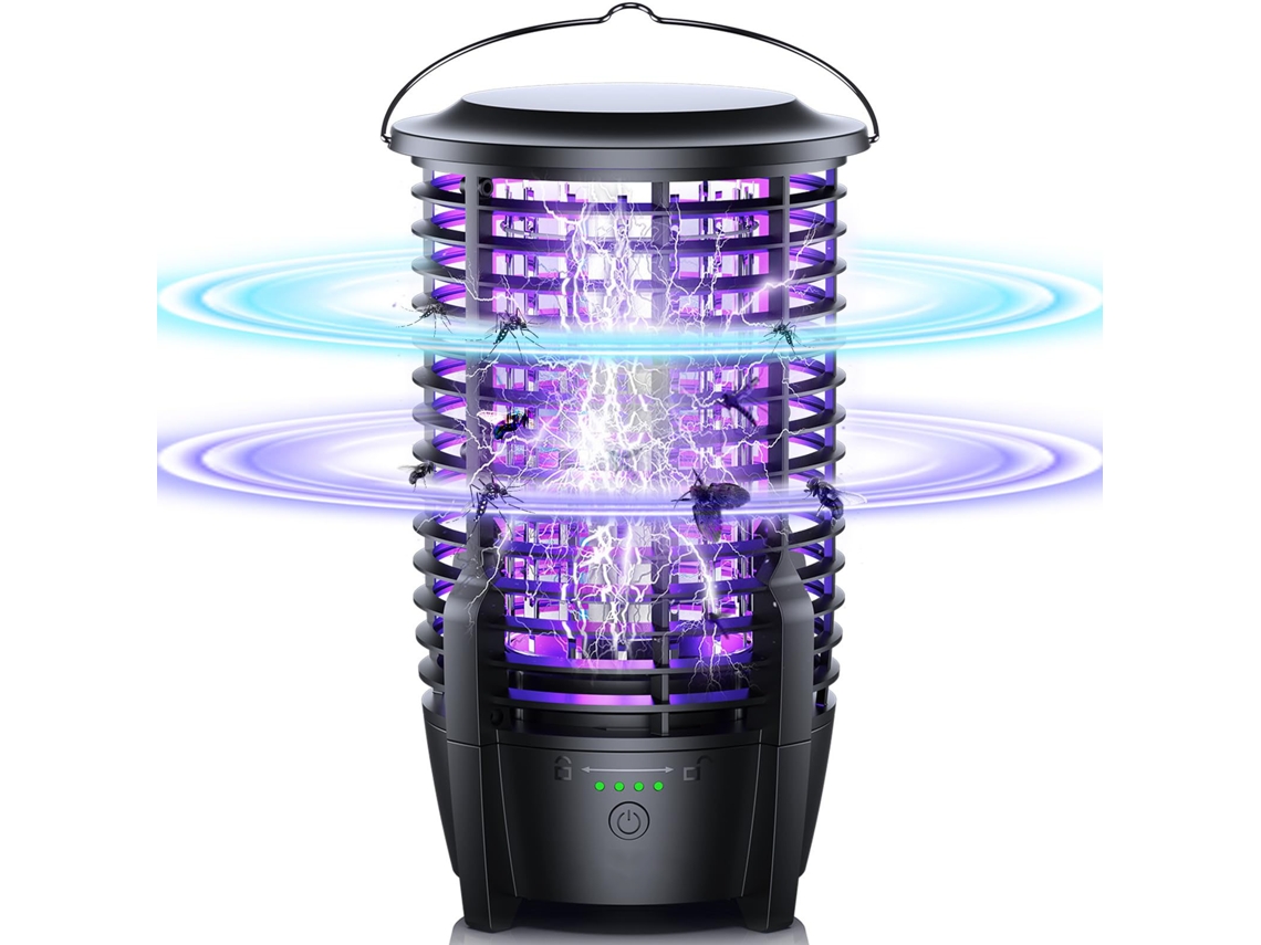 Lâmpada anti mosquito 2 em 1 recarregável com luz LED noturna, para uso interno e externo | S/MARCA