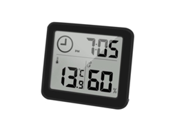 2026-higrómetro Termômetro Digital Interior Com Relógio Tela Lcd De 3.2 Polegadas Precisão ±1°c/±5%rh Atualiza A Cada 10s