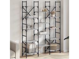 Vidaxl Estante 127,5x28,5x172,5cm Derivados De Madeira Cinzento Sonoma