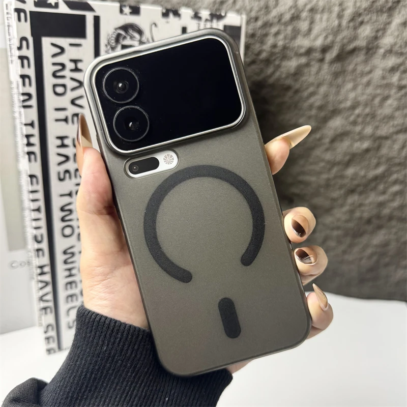 Capa Protetora Para Carregamento Sem Fio (xiaomi 17 Preta), Material De Policarbonato Fosco.
