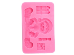 Mold de Silicone Halloween Papai Noel Rosa