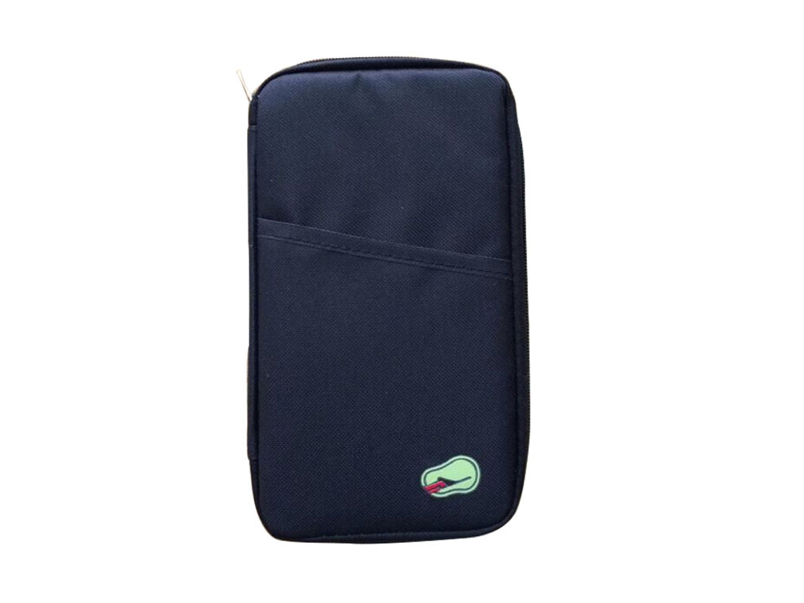 1 Carteira De Viagem Preta Para Guardar Dinheiro/passaporte/objetos De Valor