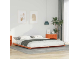 Vidaxl Estrutura Da Cama Marrom Cera 180 X 210 Cm