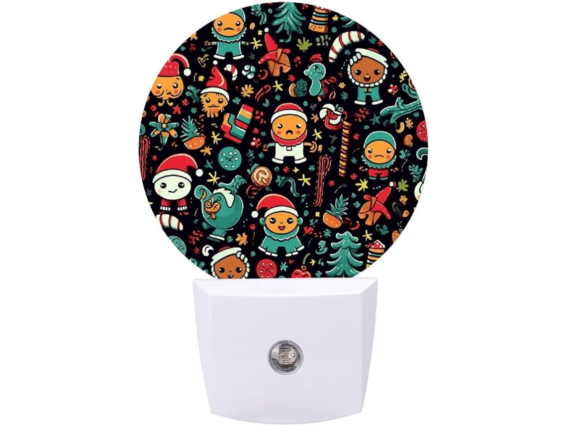 Luminária de parede noturna com ilustração infantil de osso, luz LED impressa com sensor, luz noturna branca.