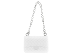 Mali bolsa de Mão para Boneca Miniatura em Casa de Bonecas 1:12 com Cores Vibrantes Branco