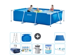 Intex Piscina Com Estrutura Retangular - 300x200x75 Cm - 9-peças S30183