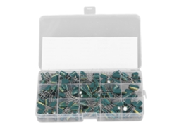 Kit De Capacitores Eletrolíticos De Alumínio 225pcs 15 Valores 16‑50v 1‑470uf Tipo Em Linha
