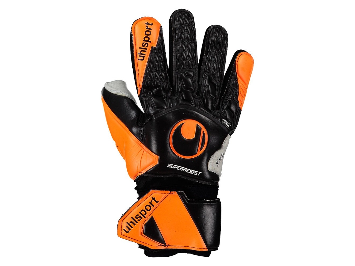 Luvas de guarda-redes de Futebol UHLSPORT Super Resist Half Negative (Adulto - Laranja)