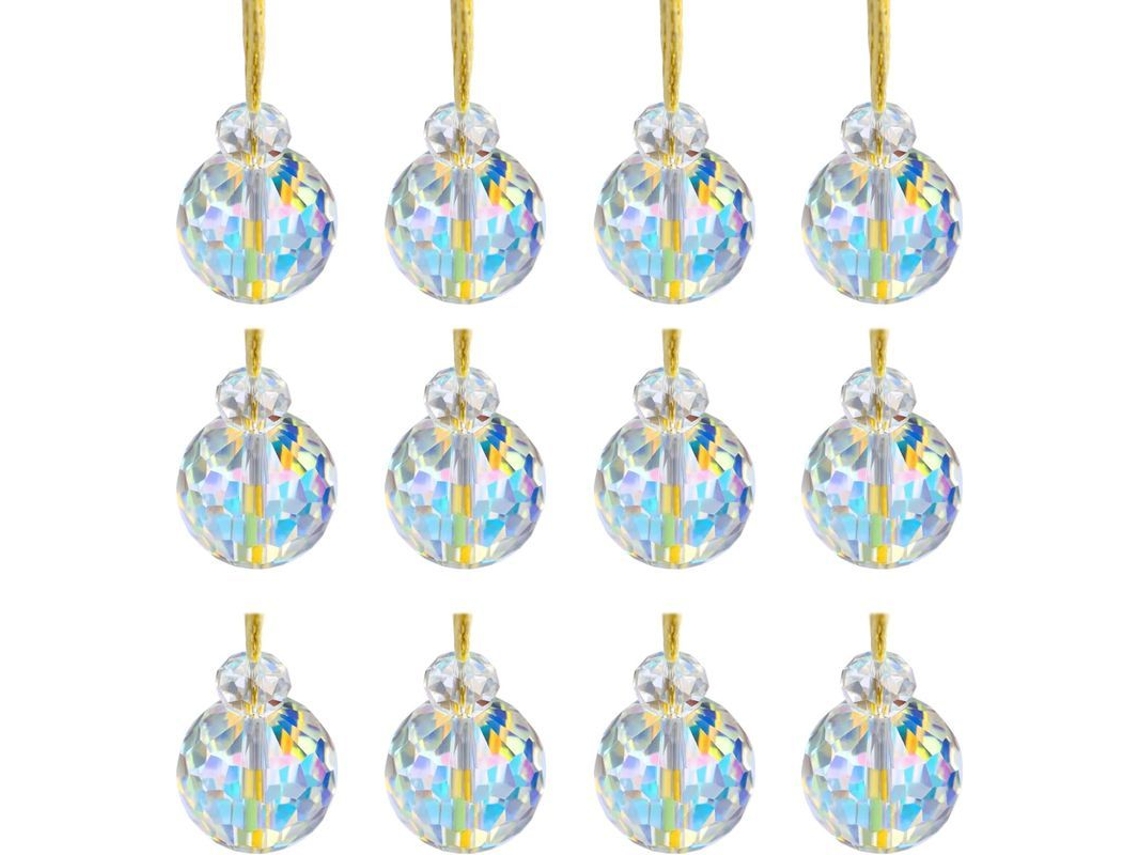 Bolinhas de Vidro Cristal Ab Mini para Árvore de Natal 0.87" Nova LINE