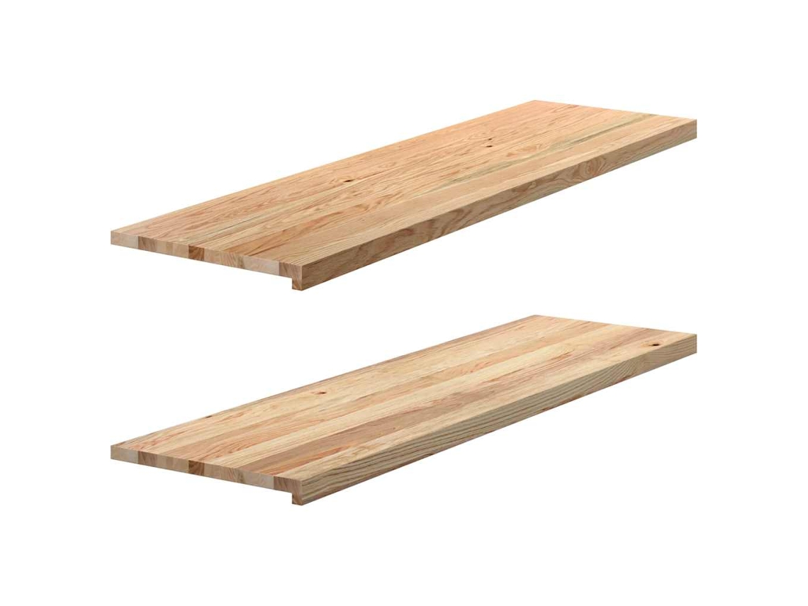 Vidaxl Soleiras Da Janela 2 Pcs 140x40x2cm Carvalho Maciço Não Tratado