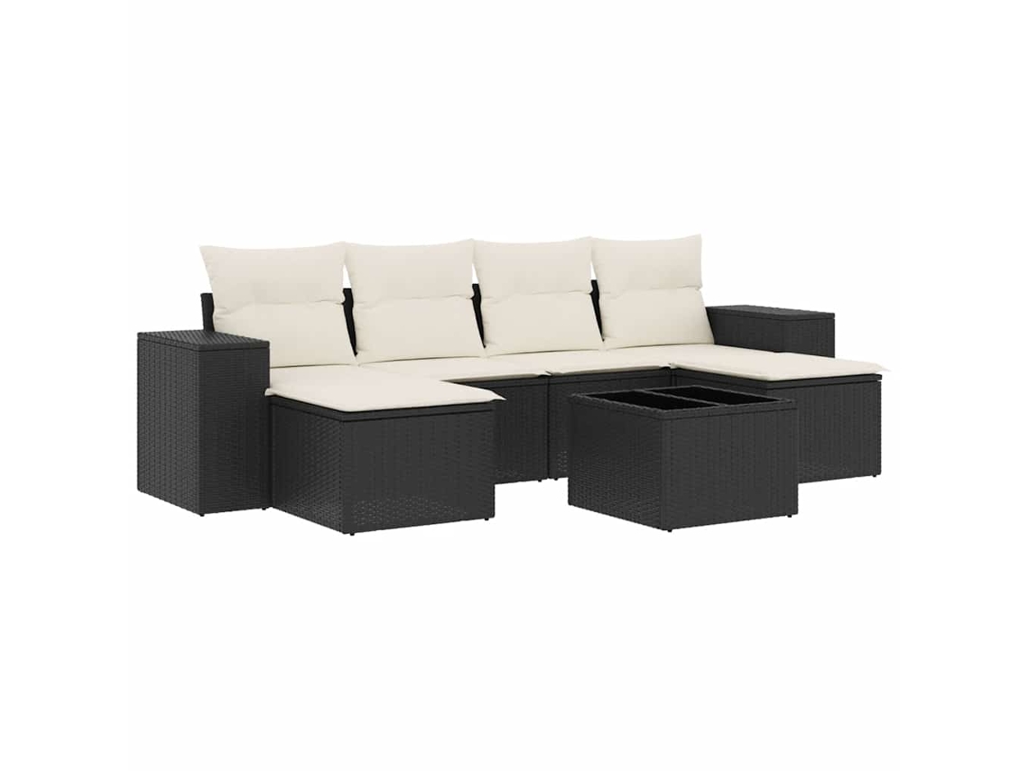 Garden Sofa Set, Garden Sofa Sets Vidaxl Preto Rattan / Vime (n/a)