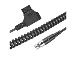 Cabo espiralado D-tap macho para mini XLR de 4 pinos com 80 cm de comprimento para VFM 5.6 LAXISCREED (tinny)