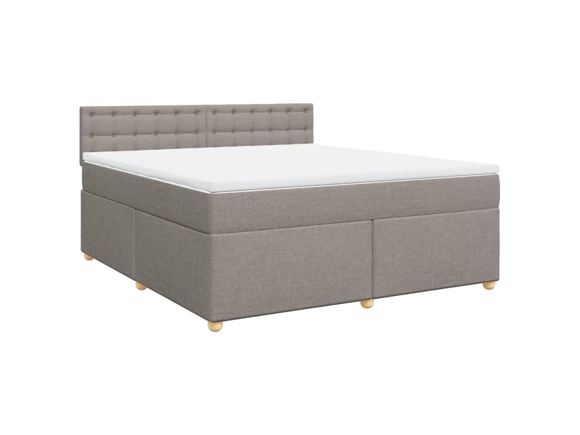 Box Spring Bed, Box Spring Beds Vidaxl Cinzento-acastanhado Tecido (180 X 200 Cm)