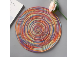 1 Peça Toalha De Mesa De Linho E Algodão Para Mesa De Jantar, Conjunto De Chá Antiderrapante Com Flor Redonda Folha Híbrida Rede