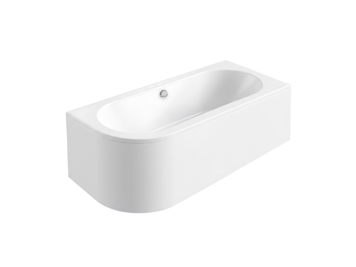 Banheira de canto REA Orion branca 150, 149,5 x 75 x 56 cm