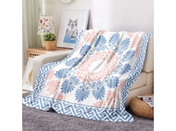 Manta de Lã Flanelada Xadrez Mandala Fansu Estampa 3d Macia e Fofa em Microfibra Ideal para o Inverno Perfeita