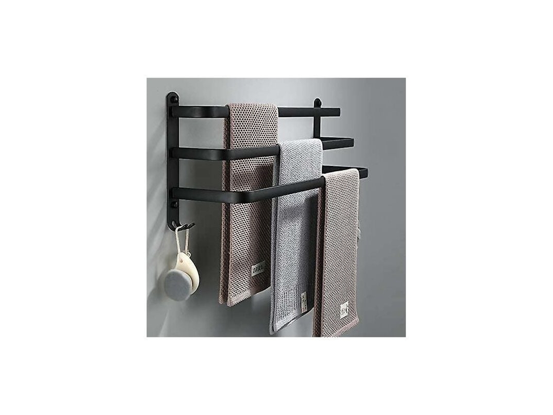 Lurelia Toalheiro, Para Parede, Para Toalhas E Roupas, 50 Cm, Preto