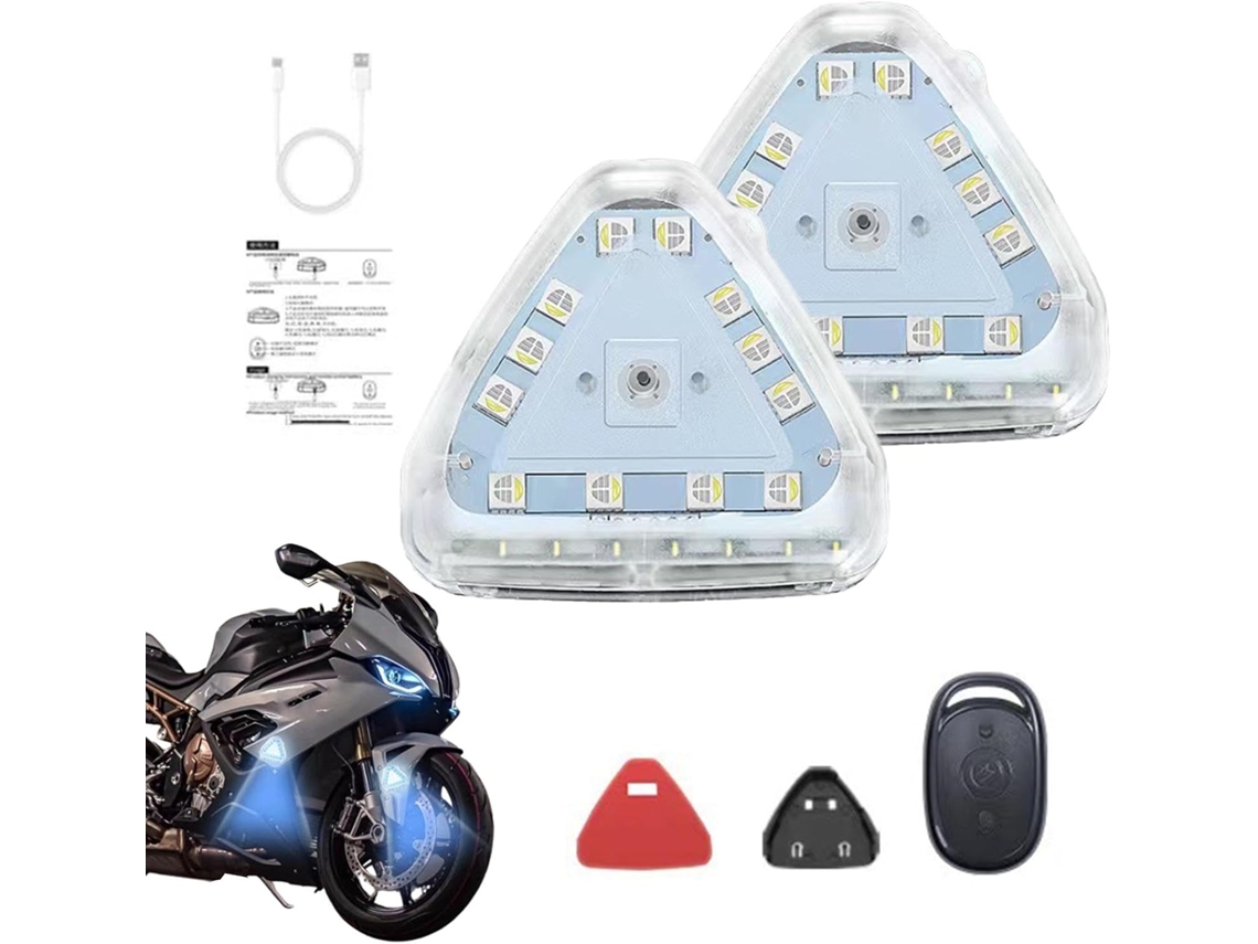 Luzes Intermitentes Sem Fio, Luz Intermitente Para Motocicleta, Luz De Advertência Noturna Com Controle Remoto Luzes