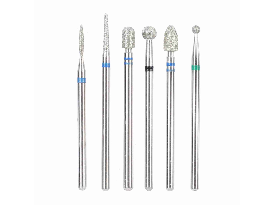 Kit De 6 Brocas De Dremel Para Unhas Em Aço Inoxidável Acessórios Manicure Ferramenta Jg8