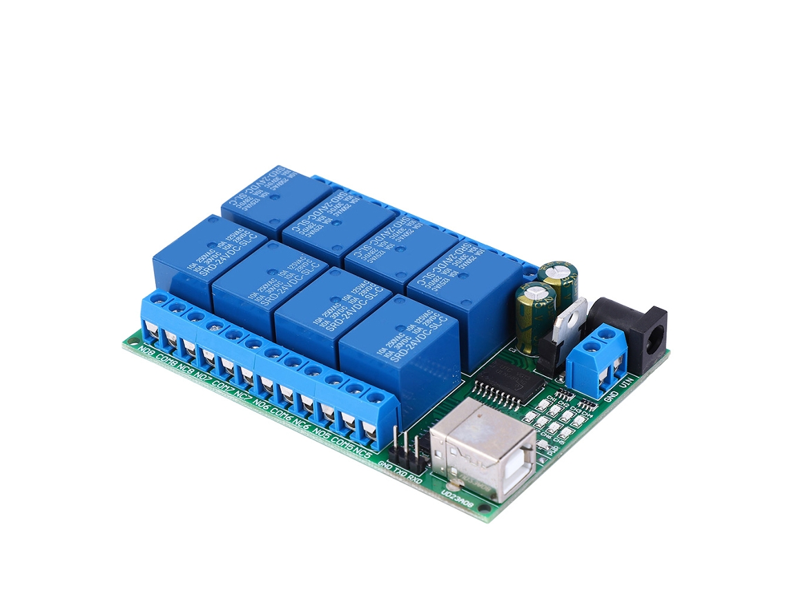 Laxiscreed Módulo De Relé Usb 8 Canais Para Controle De Dispositivos Multifuncionais