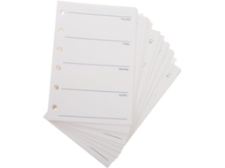 200 Peças Recarga De Agenda Hebdomadaire Em Papel 120gsm, Inserções Para De 6 Trous, Formato A7
