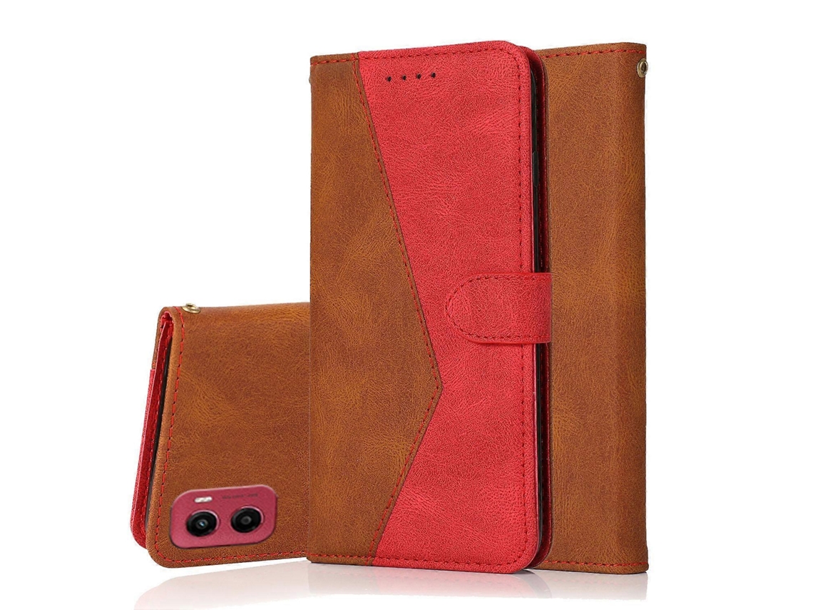 Capa De Couro Para Celular Com Costura Dupla