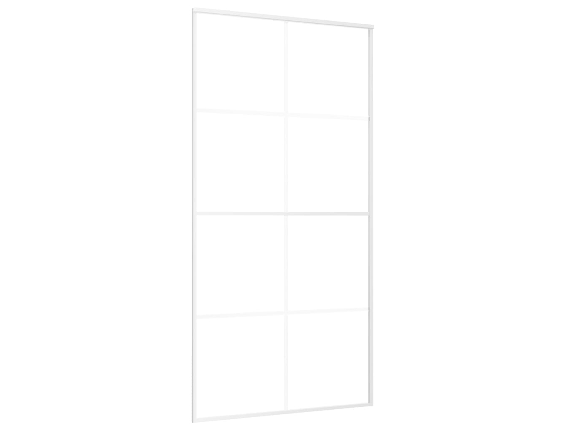 vidaXL Porta deslizante em vidro ESG e alumínio 102,5x205 cm branco