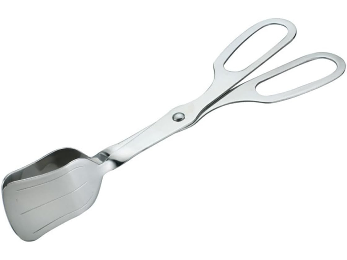 Pinça De Alimentos Compacta Em Aço Inoxidável Prateado, Ideal Para Servir Em Churrascos E Restaurantes Um Acessório De