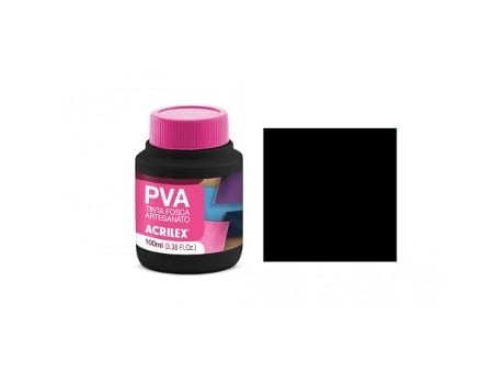 Pva Tinta Fosca 100ml Preto 03210520 Acrilex