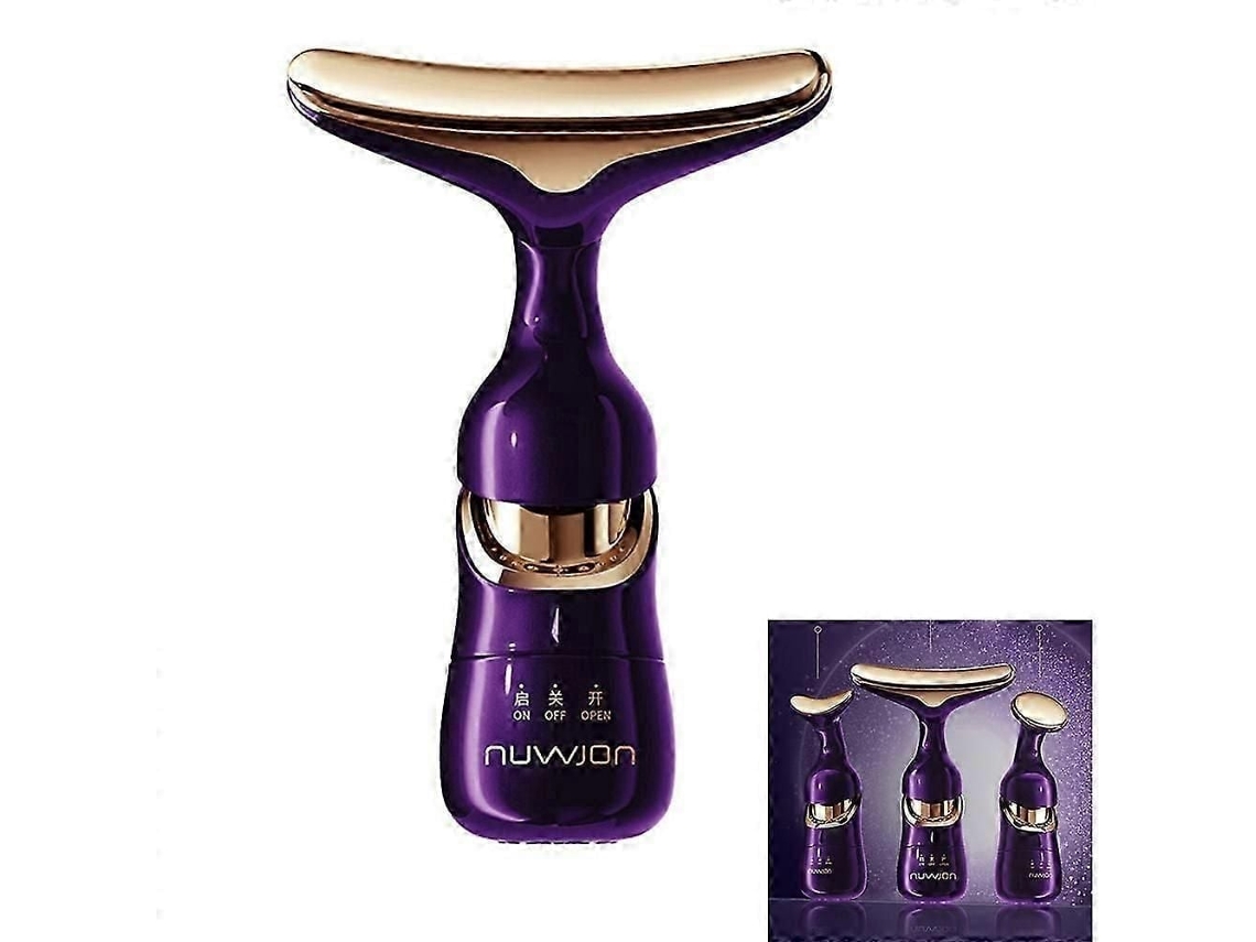 Massageador Facial e para Pescoço com Três Cabeças Melhor Absorção Efeito Lifting Antienvelhecimento. GOKOCO