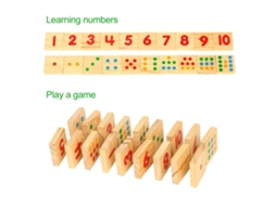 Jogo de Matemática de Madeira Puzzle Números | S/MARCA