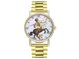 Reloj De Pulsera Unisex Con Diseño Sagitario De Acero Para Hombre Y Mujer
