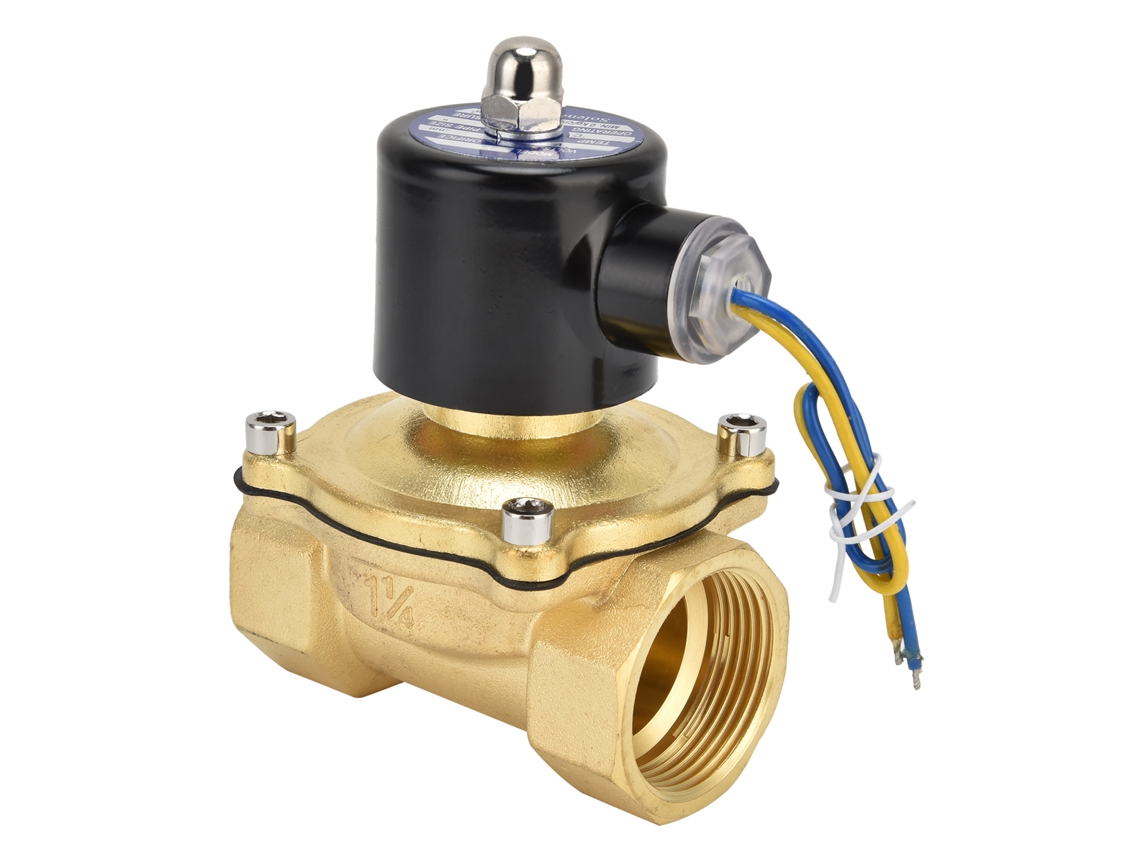 Válvula Solenoide Elétrica Brass Laxiscreed Para Água, Ar E Óleo, Normalmente Fechada