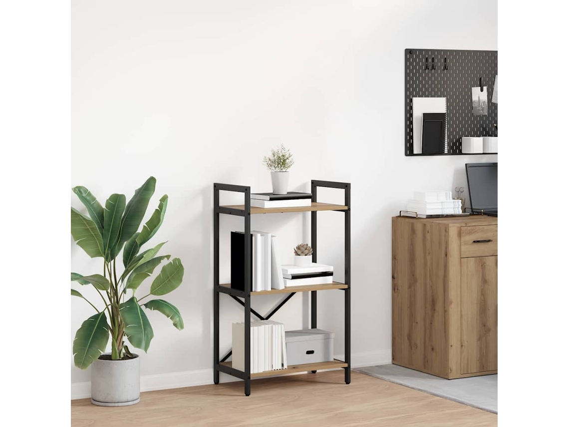 Vidaxl Estante 3 Níveis 56 X 34 X 96 Cm Derivados De Madeira