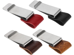 Conjunto de 4 clipes retrô em aço inoxidável para canetas, cadernos, organizador compacto para agendas, suporte