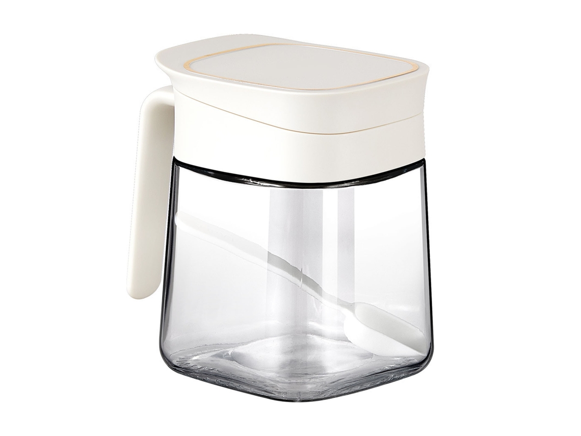 Tarro De Vidro Transparente Para Condimentos Sal Azúcar Pimienta Cocina Hogar Blanco