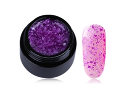 Esmalte em gel UV 8ml com brilho de floco de neve, ferramenta de manicure roxa