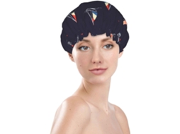 Touca De Banho Feminina, Reutilizável, Impermeável, Dupla Camada, Com Elástico, Ideal Para Cabelos Longos, Estampa De