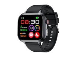 (preto) Smartwatch Com Tela Horizontal De 1,91 Polegadas, Pulseira De Silicone E Suporte Para Ecg.