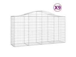 Gabion Basket, Gabion Baskets Vidaxl Prateado Ferro (200 X 50 X 100/120 Cm)