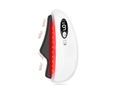 Ferramenta Elétrica Gua Sha Facial, Ferramenta Obsidiana Gua Sha Para Rosto, Corpo, Aquecimento E Vibração Para Contorno Facial Yizhood (branco)