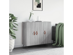 Aparador de 90x34x80 cm, Madera Procesada, Color Gris Sonoma