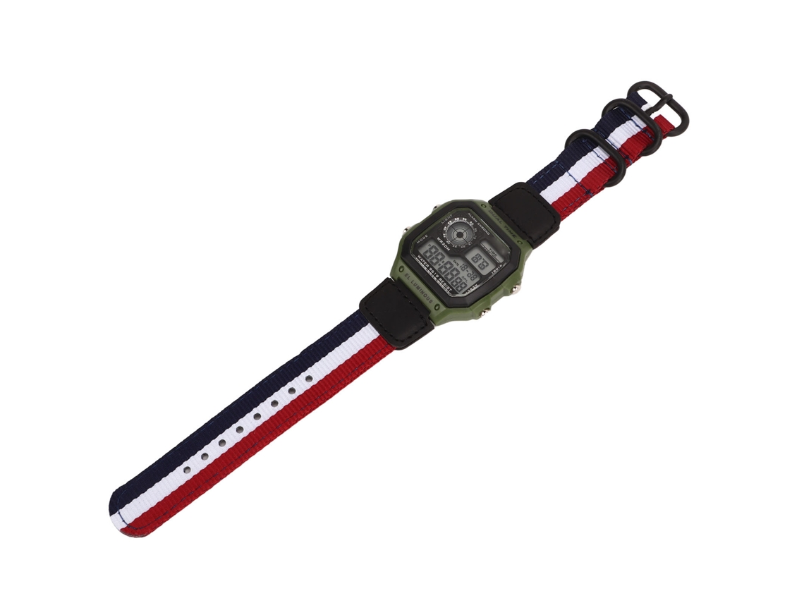 Relógio Digital Esportivo Business com Pulseira de Lona Luminoso e À Prova D'água S/MARCA