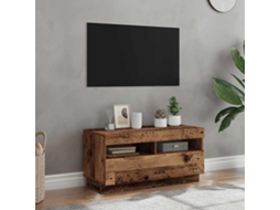 Vidaxl Móvel De Tv Com Luzes Led Derivados De Madeira Madeira Velha
