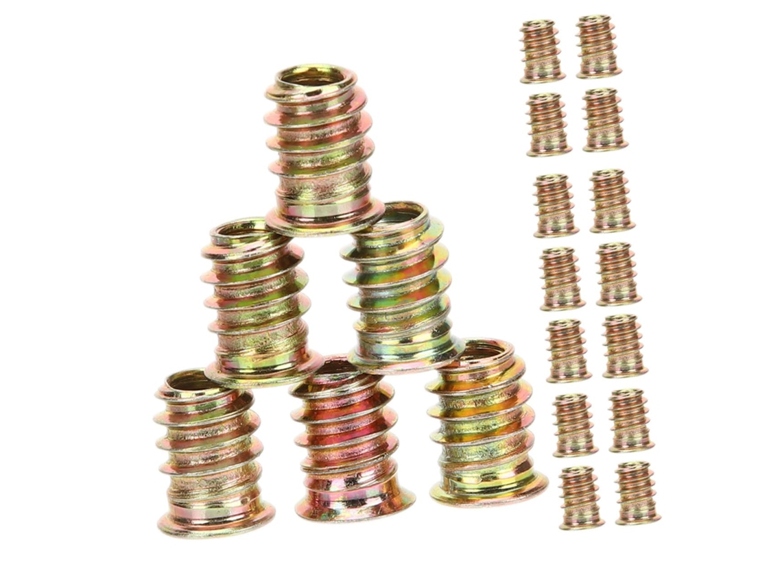Parafuso Roscado M6x13 Em Aço Carbono Dourado, Pacote Com 40 Peças