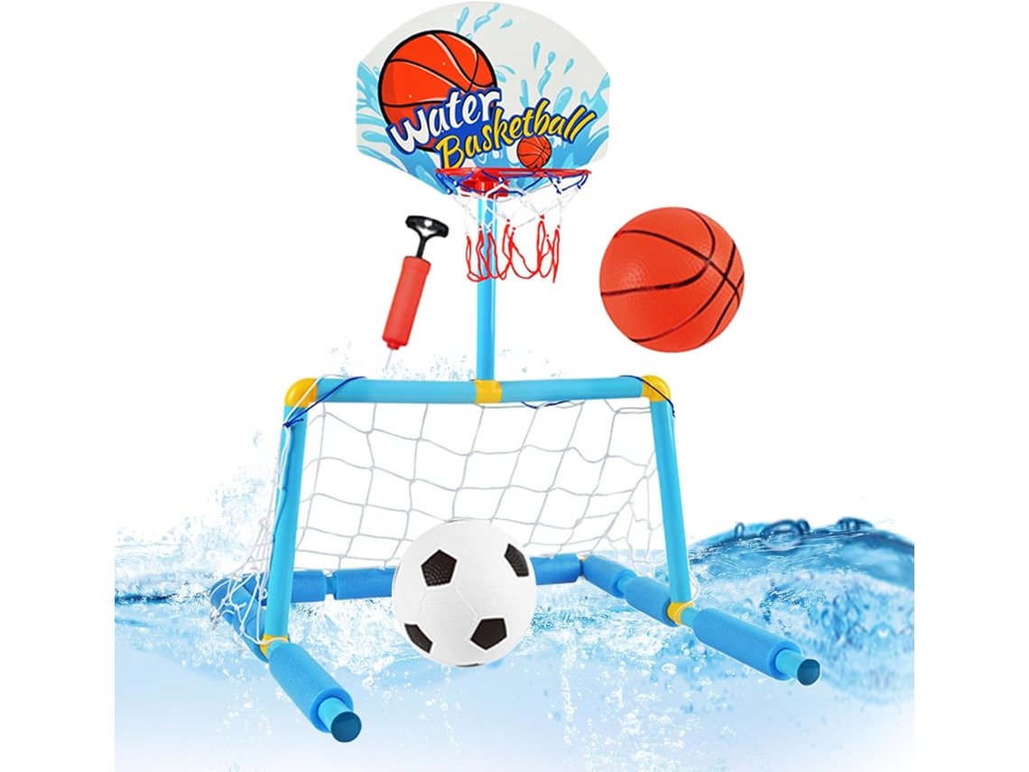 Cesta De Basquete Para Piscina, Gol De Futebol 2 Em 1, Com 2 Bolas E 1 Bomba De Ar, Para Crianças A Vayotoy