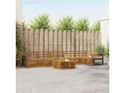 Vidaxl Conjunto De Sofás Para Exterior 7 Pcs Natural
