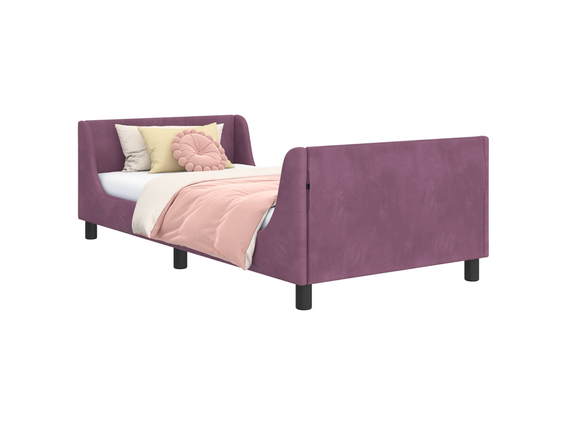 Estrutura de Cama Infantil com Cabeceira Roxo 90x190 cm MAISON EXCLUSIVE